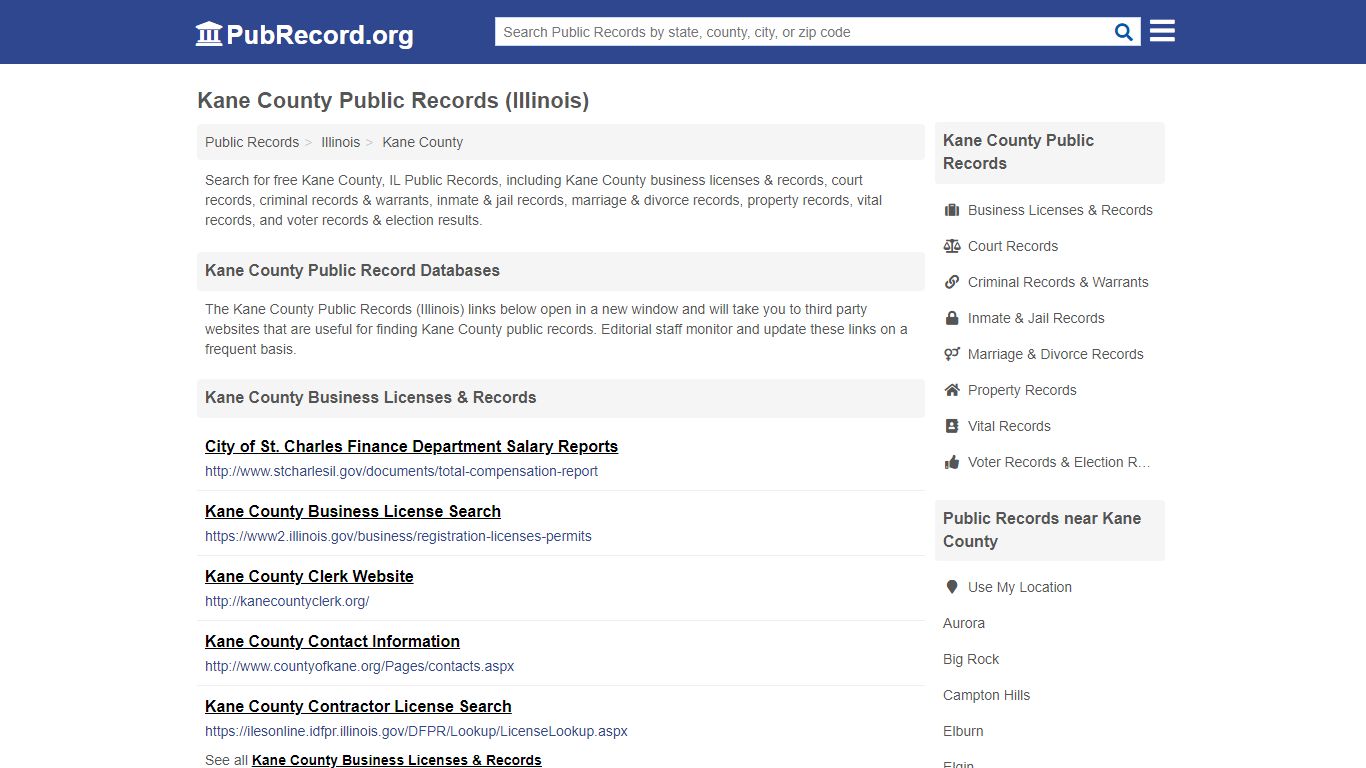 Free Kane County Public Records (Illinois Public Records) - PubRecord.org